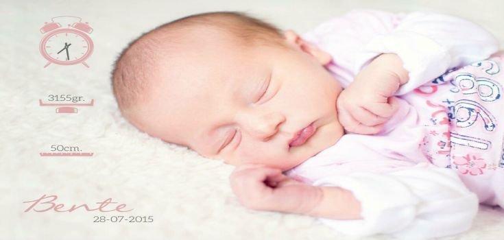 Geboortekaartje Bente